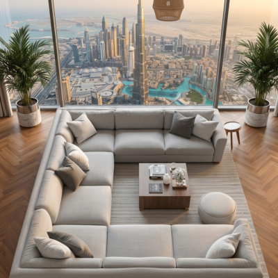 Large U Shaped Sofa Dubai