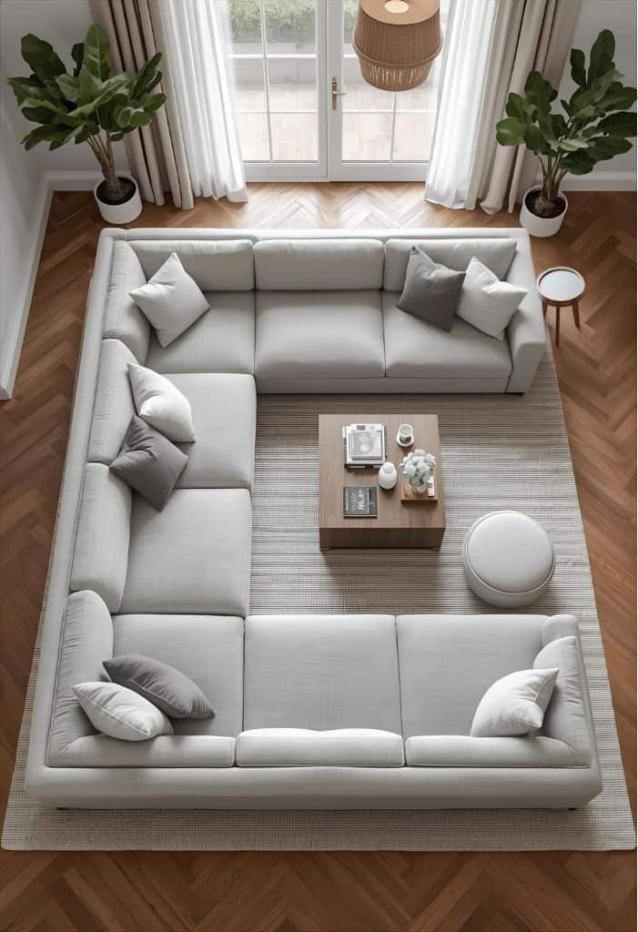 Large U Shaped Sofa Dubai