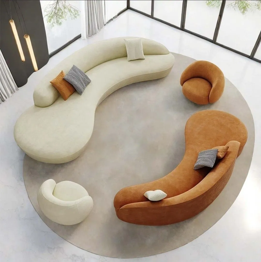 Curved Boucle Sofa Dubai
