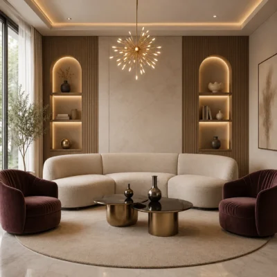 Curved Cream Sofa Dubai