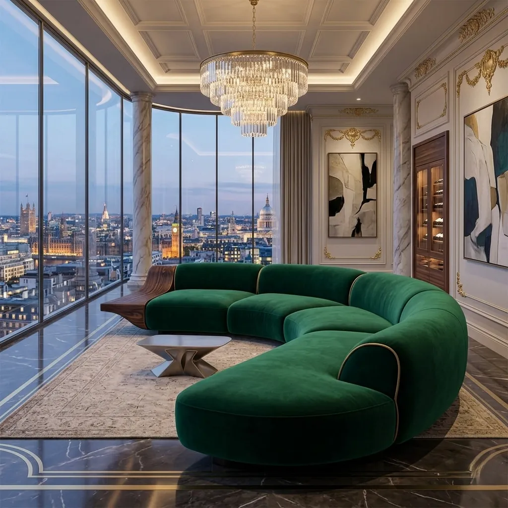Emerald Green Velvet Sofa Dubai