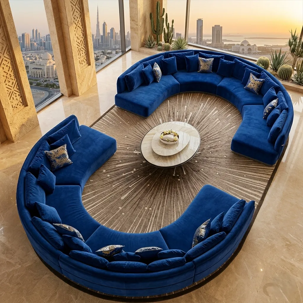 White Curved Modular Sofa Dubai